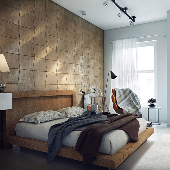 Vách ốp trang trí phòng ngủ 1