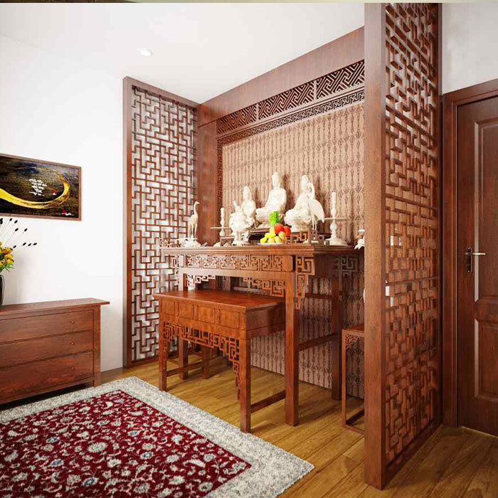 Bàn Thờ Đẹp - Ốp Vách Trang Trí Phòng Thờ