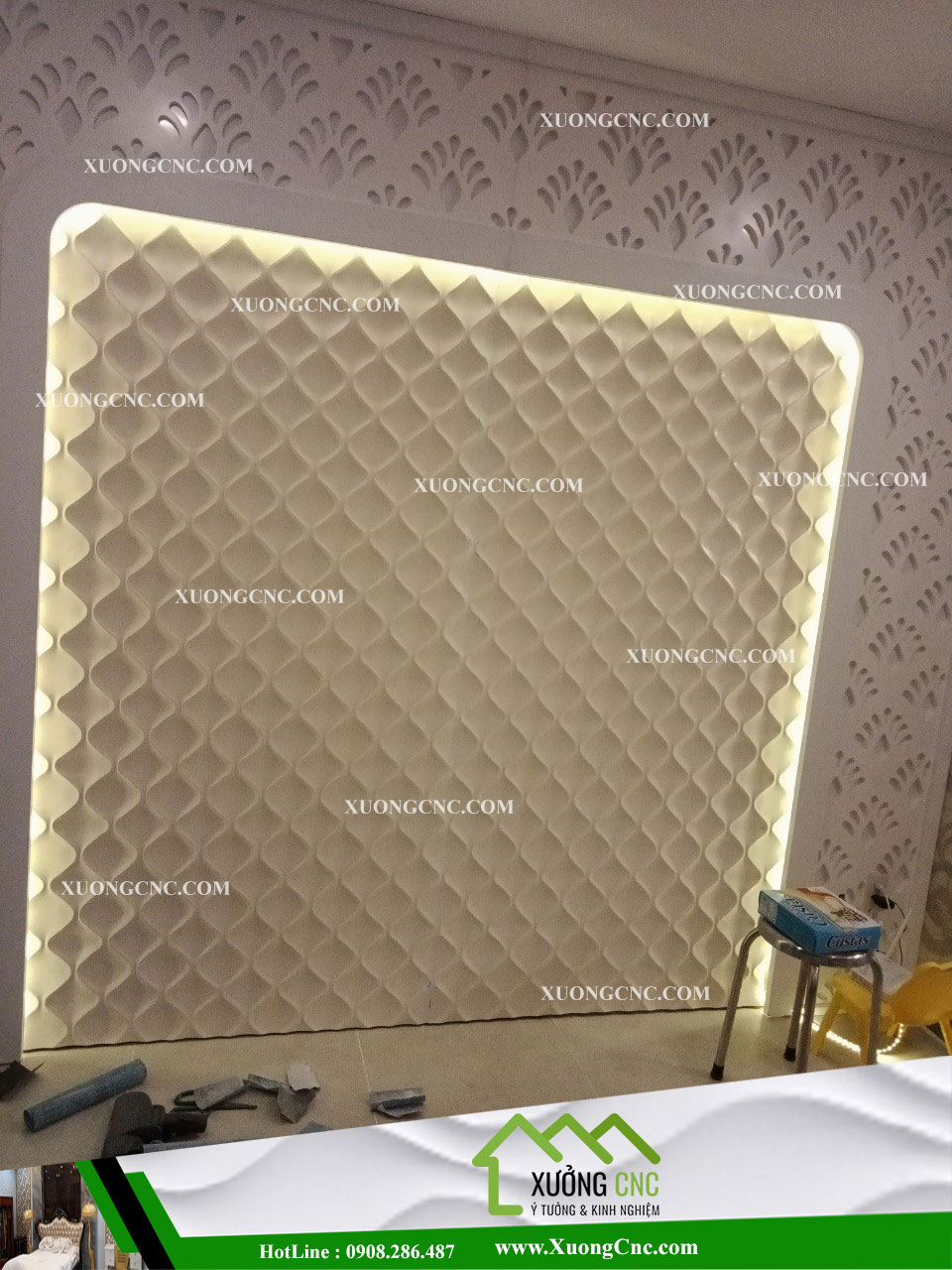 Thi công tấm ốp cnc 3d,Bảng giá tấm ốp tường 3d 5