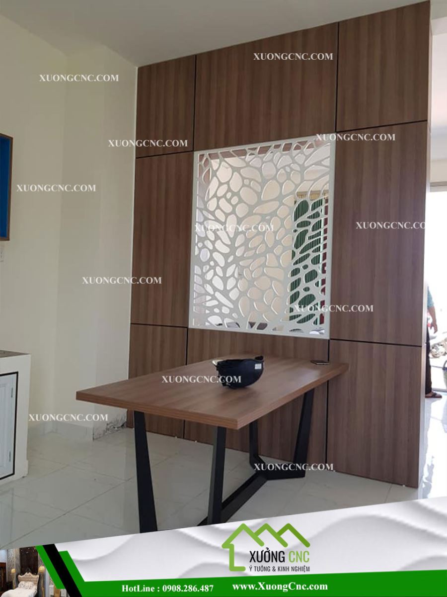 Vách ngăn CNC chạm lộng CNC 2D ứng dụng trong nội thất gia đình 2