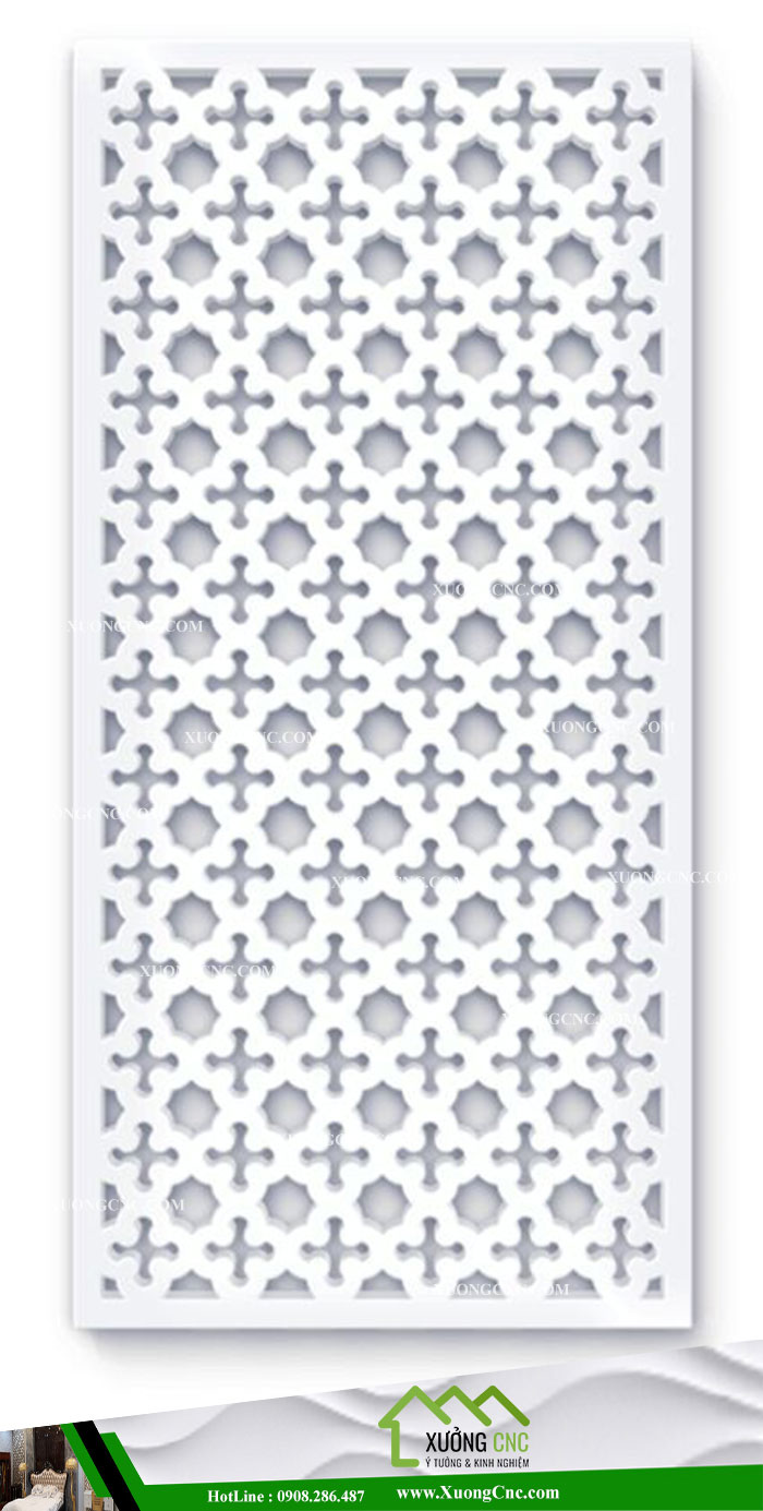 Mẫu vách ngăn CNC 2D phòng khách 16