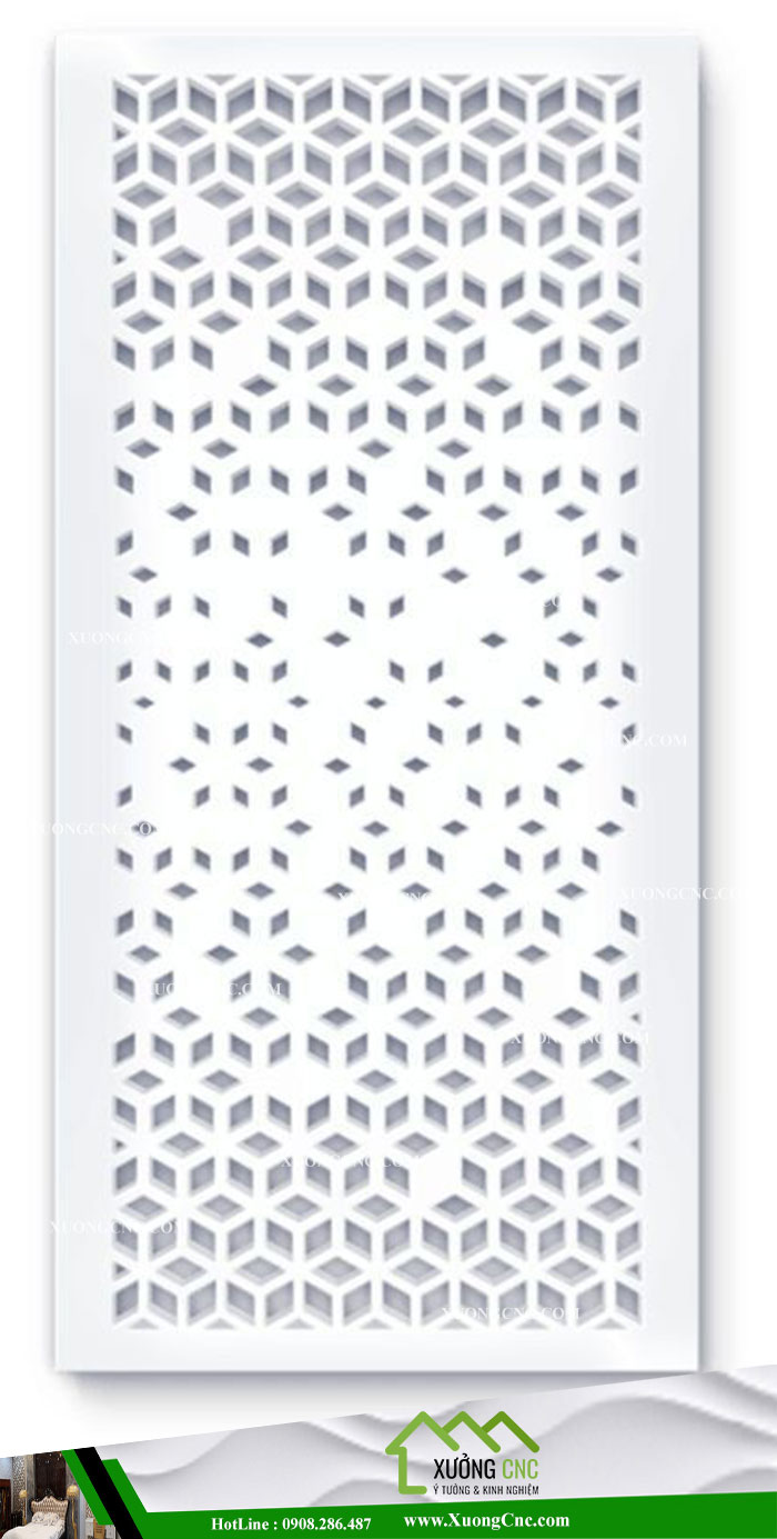 Mẫu vách ngăn CNC 2D phòng khách 2
