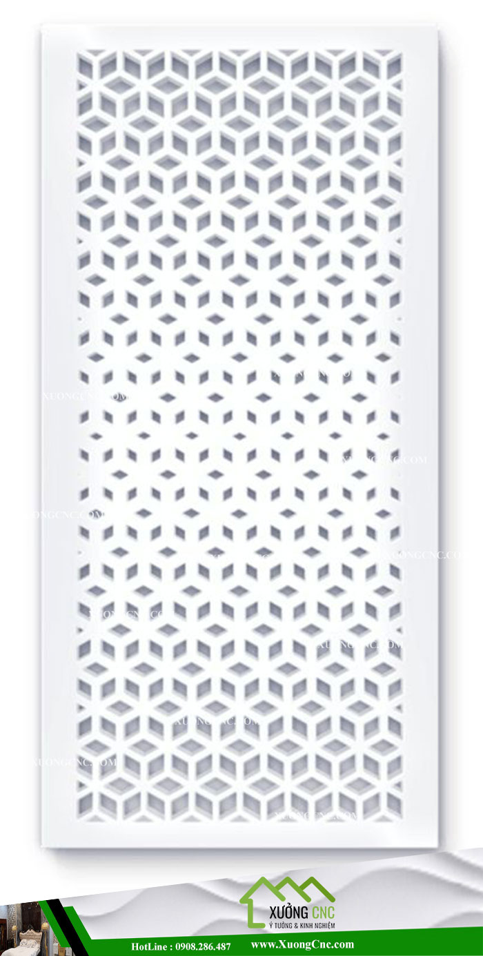 Mẫu vách ngăn CNC 2D phòng khách 3