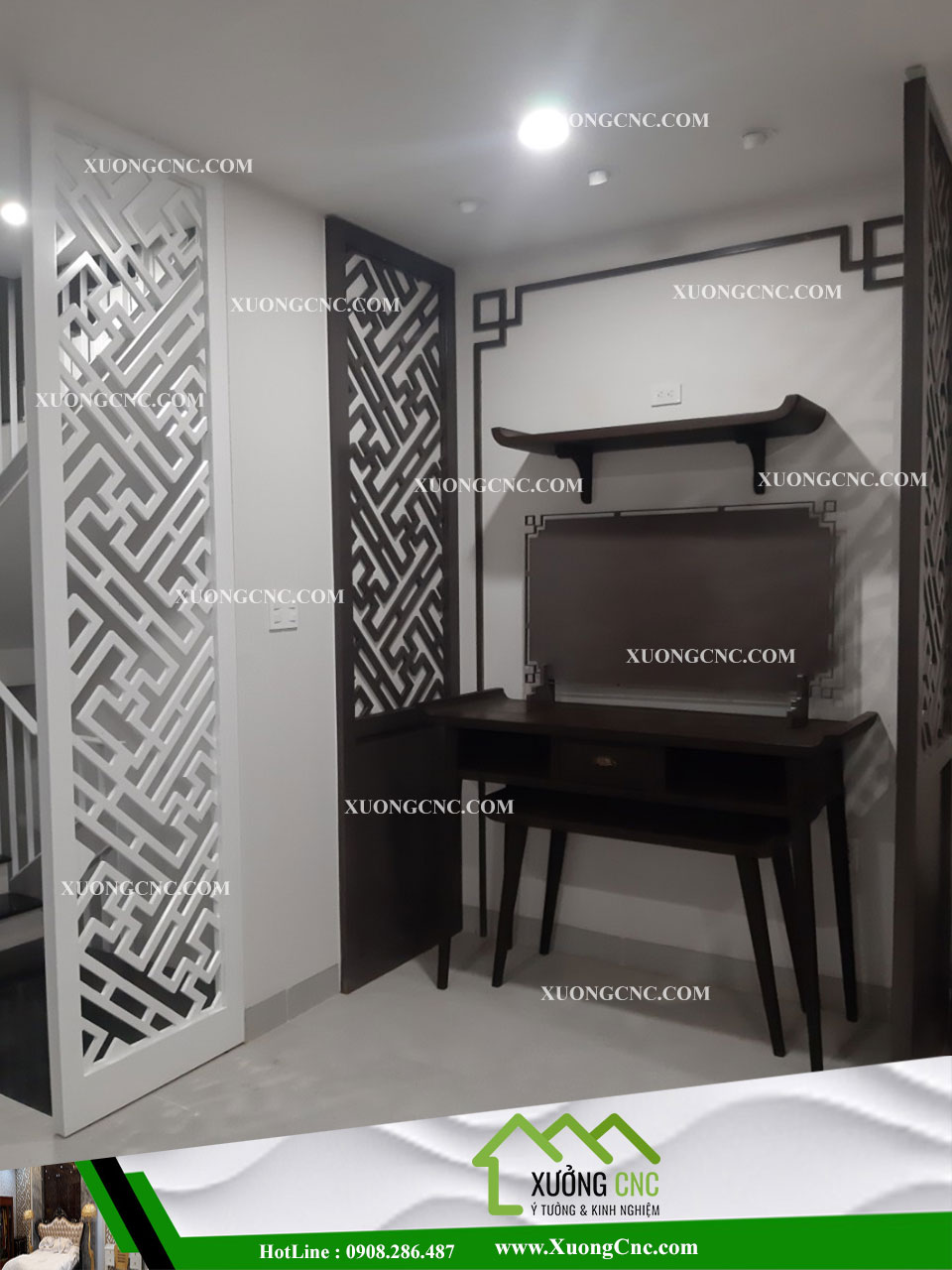VÁCH NGĂN CNC PHÒNG THỜ 2