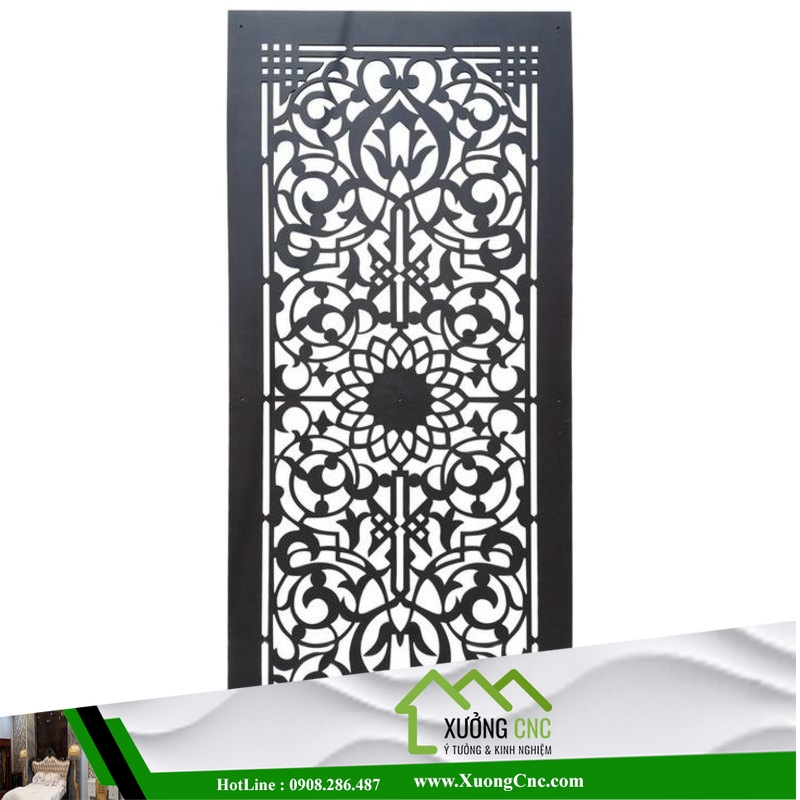 Mẫu hoa văn CNC 2D trang trí cửa 211
