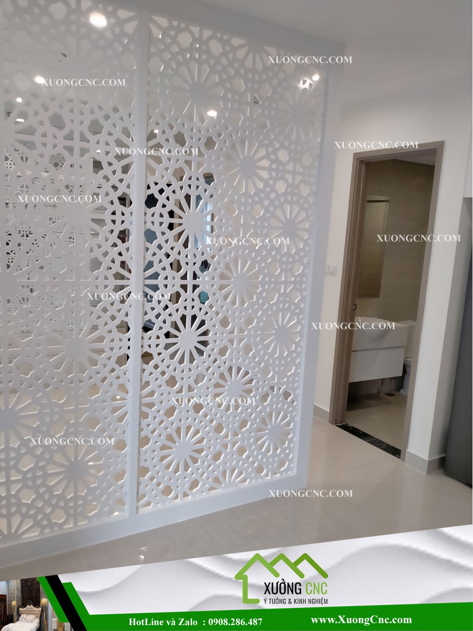 Thi công vách ngăn CNC 2D tại TPHCM 1
