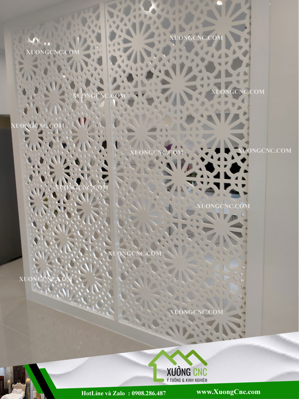 Thi công vách ngăn CNC 2D tại TPHCM 2