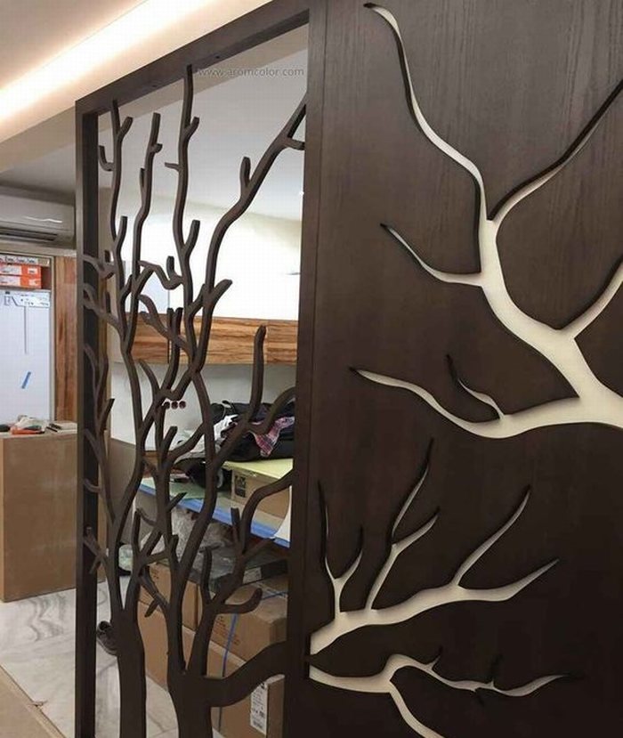 Vách ngăn CNC 2D hoa văn cây 7