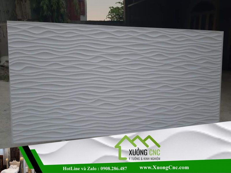 Hình ảnh thi công vách CNC 2D, 3D mới P6 7