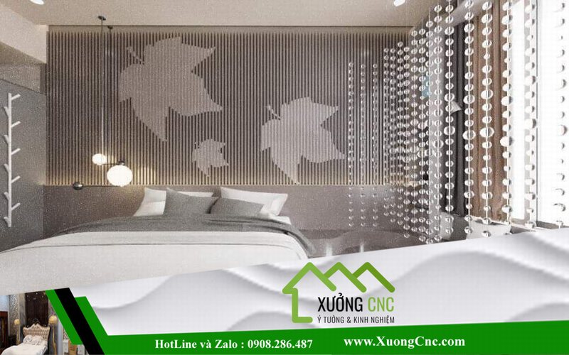 Hình ảnh thi công vách CNC 2D, 3D mới P6 17
