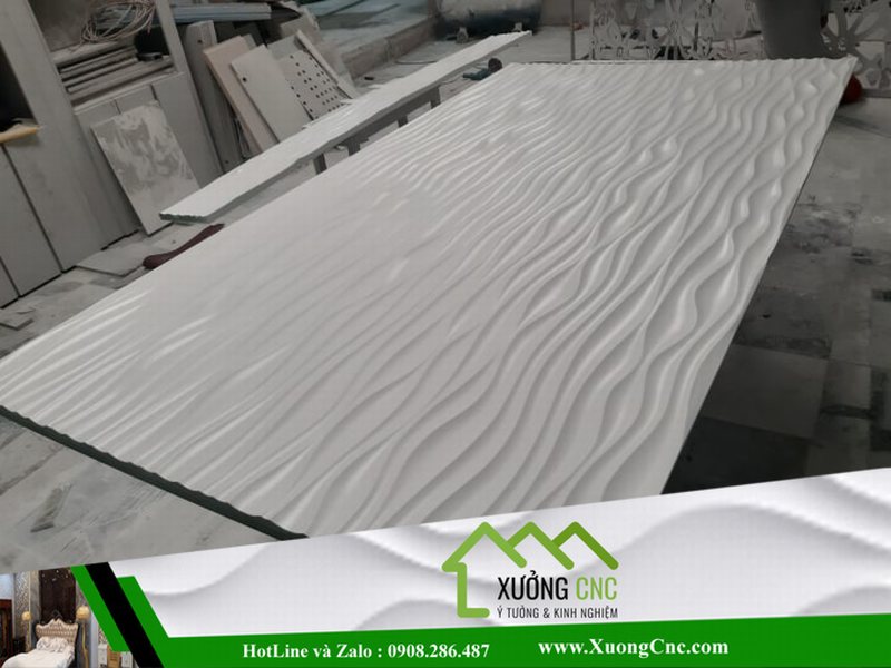 Hình ảnh thi công vách CNC 2D, 3D mới P7 5