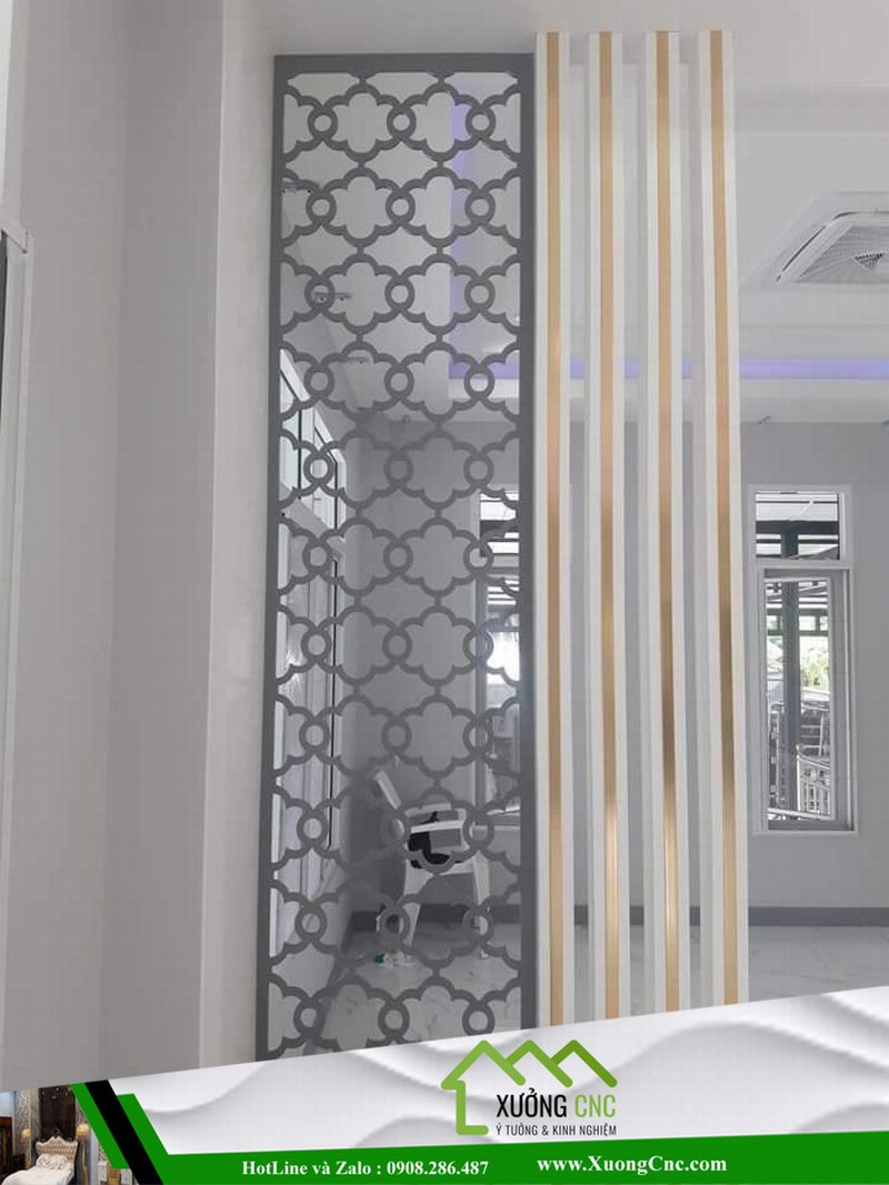 Hình ảnh thi công vách CNC 2D, 3D mới P8 5