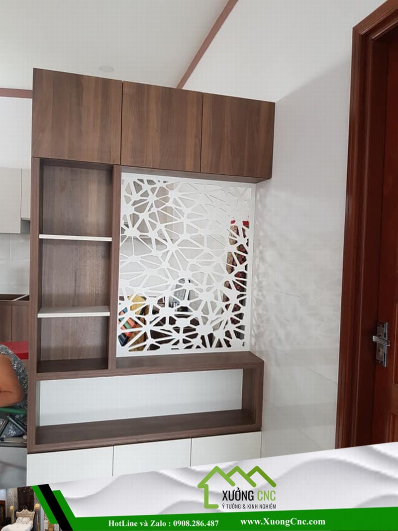 Hình ảnh thi công vách CNC 2D, 3D mới P8 7
