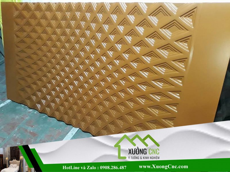 Hình ảnh thi công vách CNC 2D, 3D mới P9 5