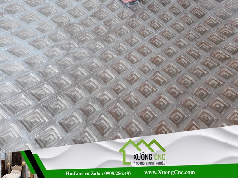 Hình ảnh thi công vách CNC 2D, 3D mới P9 86