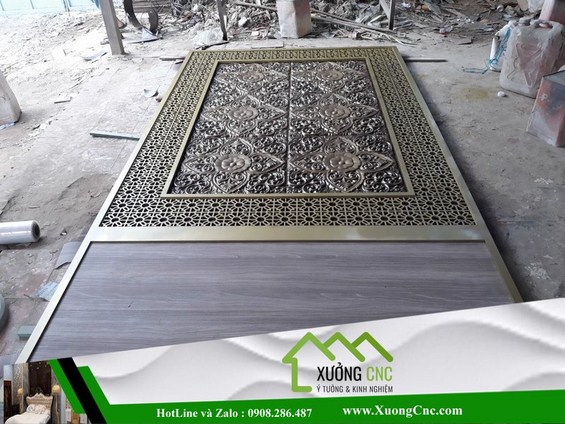 Hình ảnh thi công vách CNC 2D, 3D mới P12 4