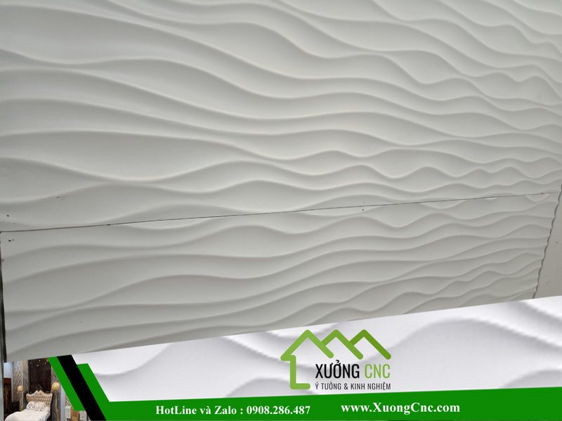 Hình ảnh thi công vách CNC 2D, 3D mới P12 9