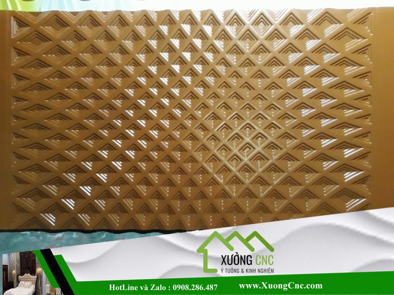 Hình ảnh thi công vách CNC 2D, 3D mới P12 12