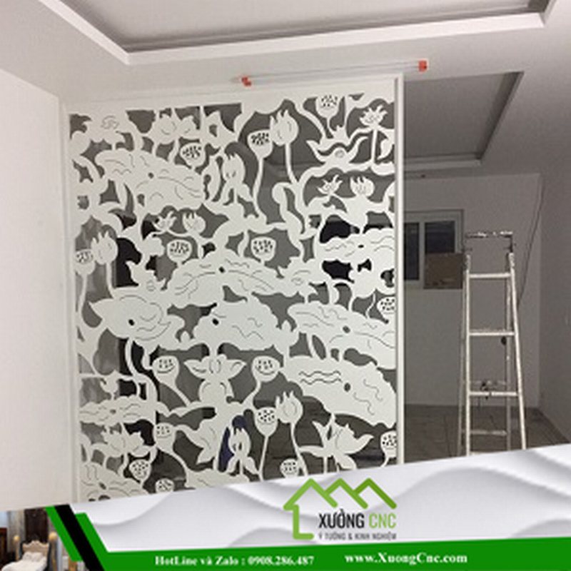 Hình ảnh thi công vách CNC 2D, 3D mới 01 25