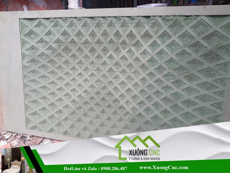Hình ảnh thi công vách CNC 2D, 3D mới P13 51