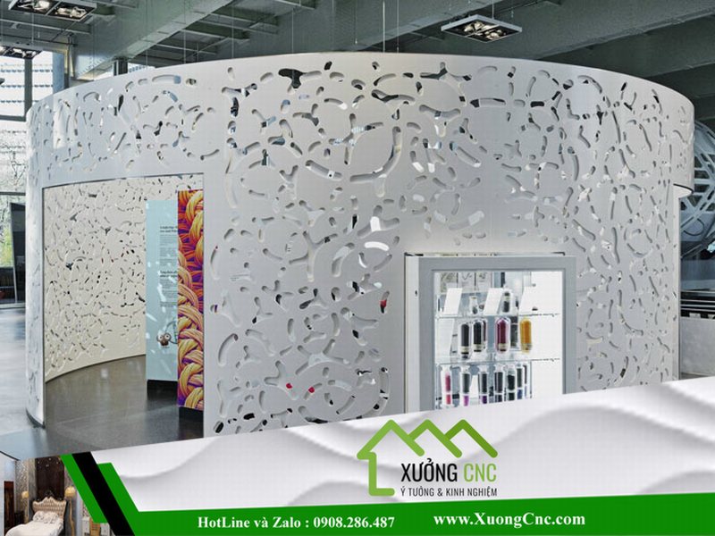 Hình ảnh thi công vách CNC 2D, 3D mới P2 6