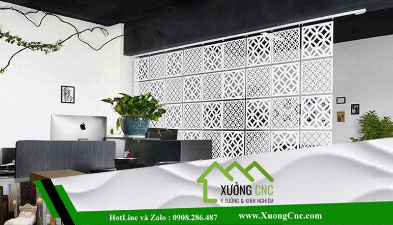 Hình ảnh thi công vách CNC 2D, 3D mới 01 4