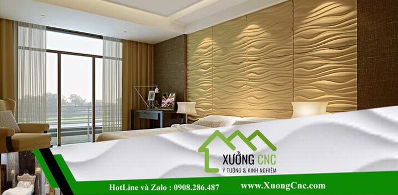 Hình ảnh thi công vách CNC 2D, 3D mới P2 14