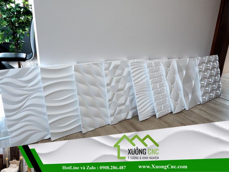 Hình ảnh thi công vách CNC 2D, 3D mới P3 3