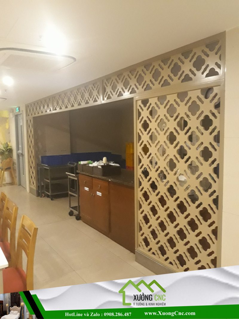 Hình ảnh thi công vách CNC 2D, 3D mới P3 6