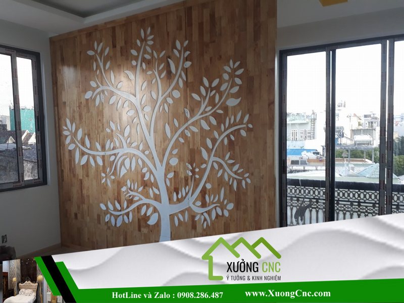 Hình ảnh thi công vách CNC 2D, 3D mới P3 15