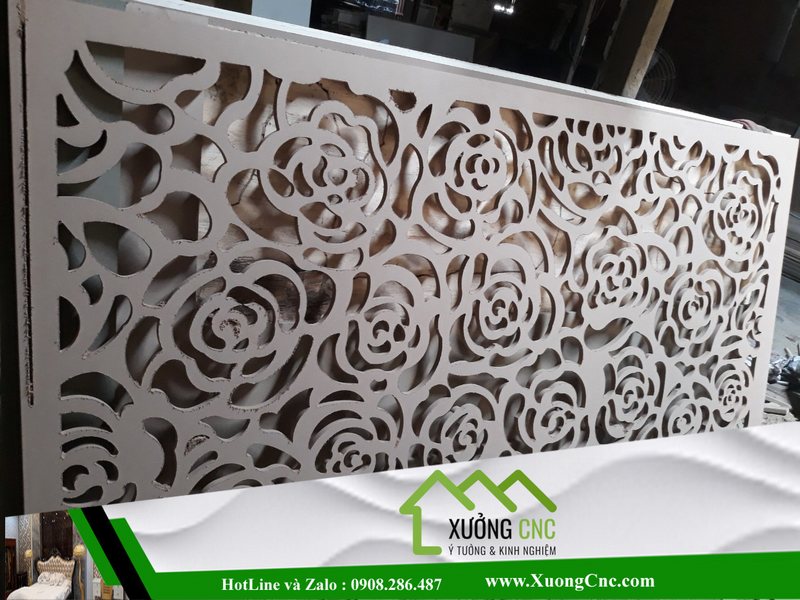 Hình ảnh thi công vách CNC 2D, 3D mới P4 12