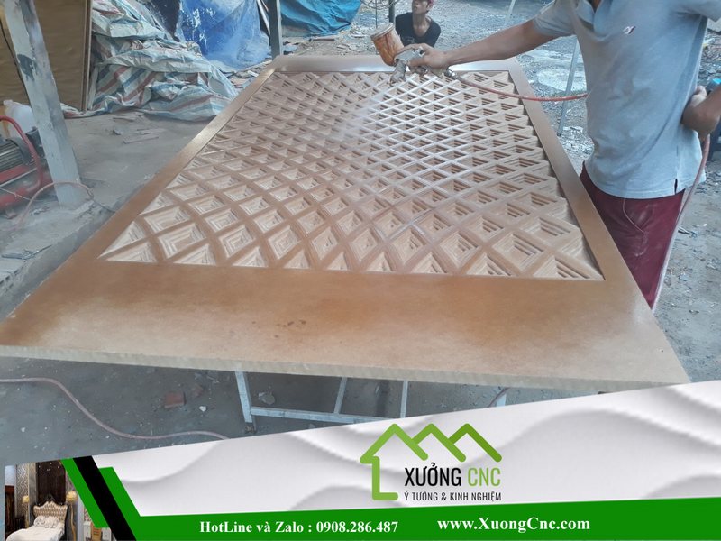Hình ảnh thi công vách CNC 2D, 3D mới P4 89