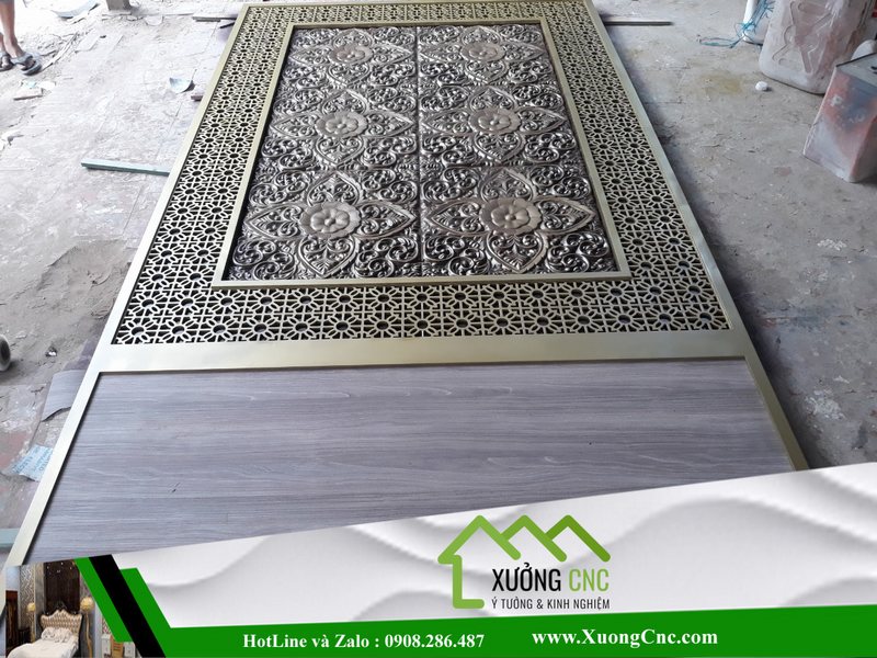 Hình ảnh thi công vách CNC 2D, 3D mới P4 90