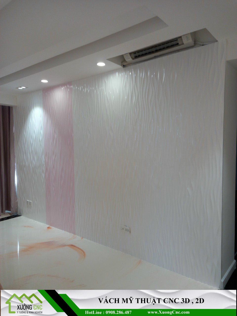 Báo giá thi công vách mỹ thuật CNC 3D mới hoa văn mới 3