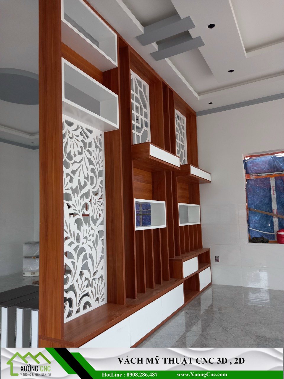 Báo giá gia công vách ngăn CNC 2D trang trí đẹp phòng khách 1