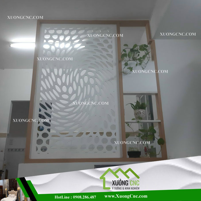 Báo giá gia công vách ngăn CNC 2D trang trí đẹp phòng khách, phòng bếp, phòng ngủ